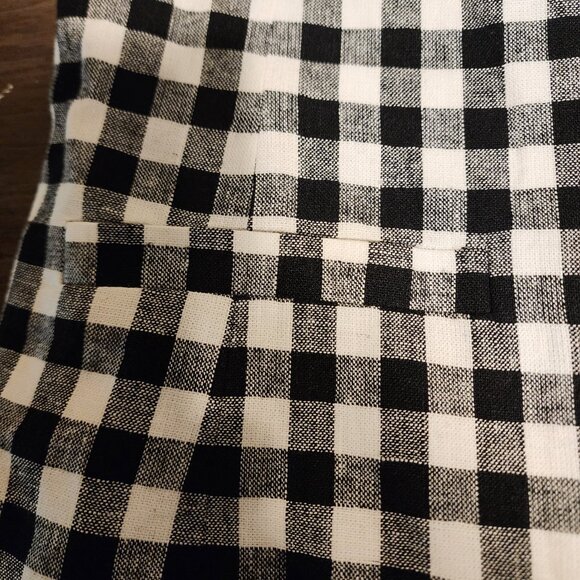 WAYF Gracie Gingham Linen Blend Button-Up Vest Missing Buttons NWT XL - Picture 6 of 11